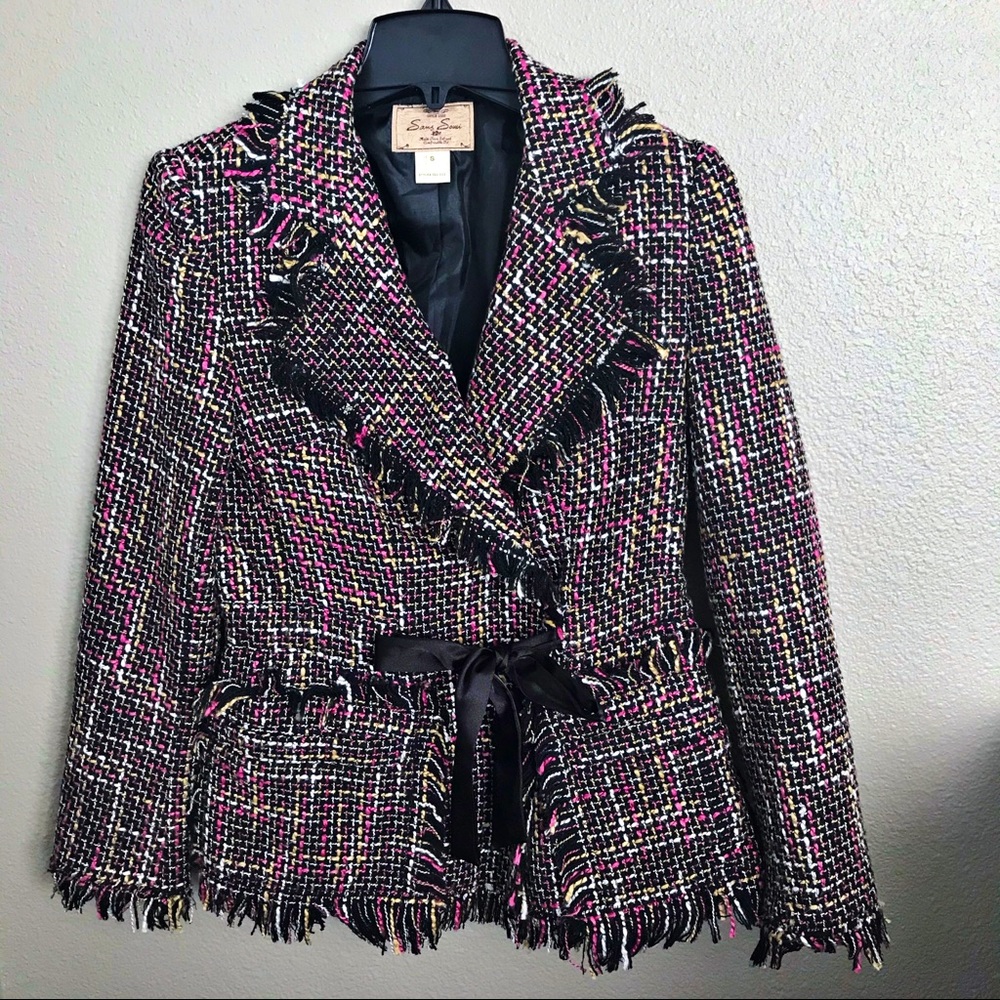 SANS SOUCI Fringed Blazer